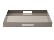 LUX Lacquer Tray 40*40*4 cm Warm Grey
