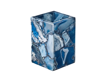 Agat Vase 8*8*12 cm Blue