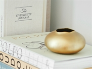 WAVE Vase ø10*h5,5 cm Brass, Matt Gold Patina